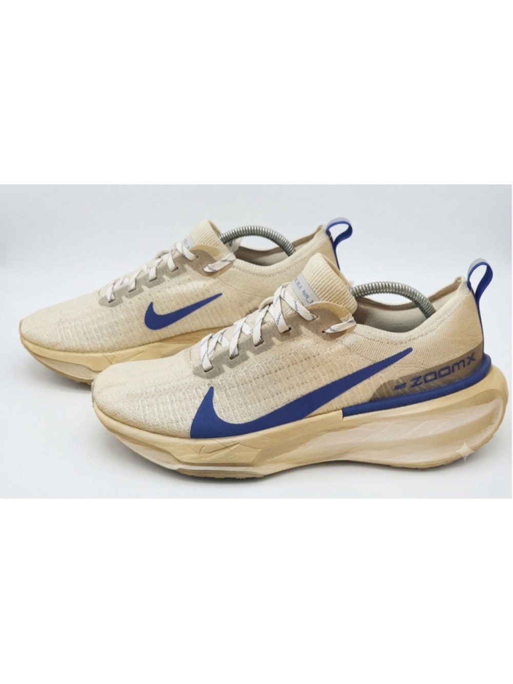 Nike Men’s Running Sneakers Beige with Blue Swoosh